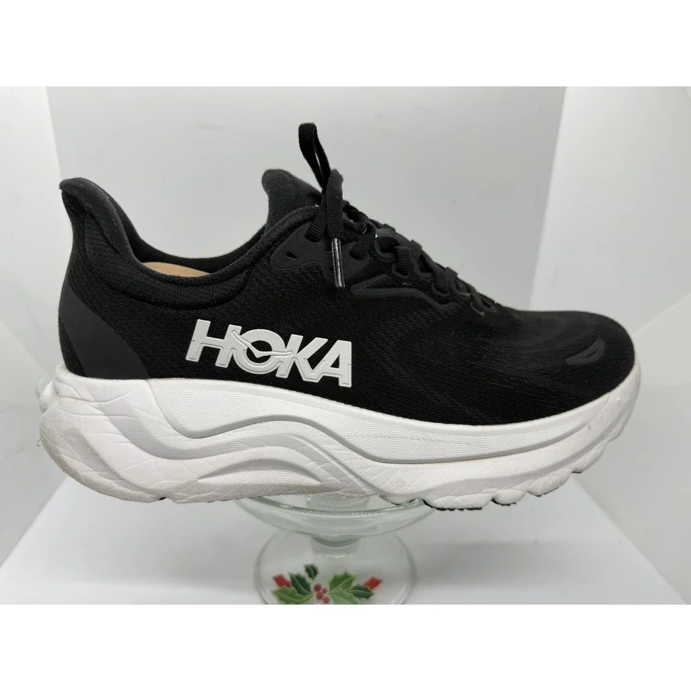 Hoka One Arahi 8 Women Size 10.5B Black White Athletic Running Shoe 1168691 BWHT